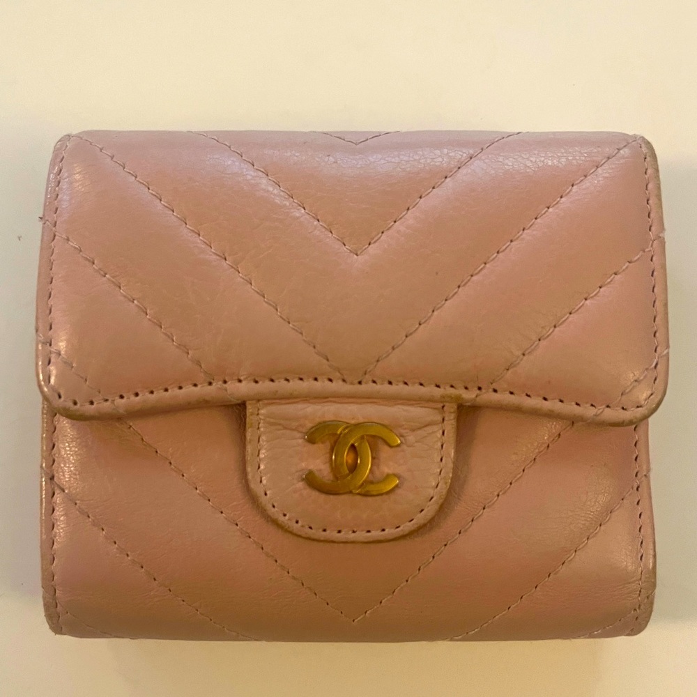 💕Chanel Dusty Pink Wallet Trifold💕